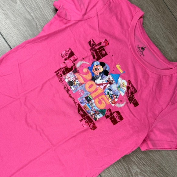 Disney Parks Tops - Disney Parks Womens T-Shirt Walt Disney World 2015 Mickey Mouse Pink M